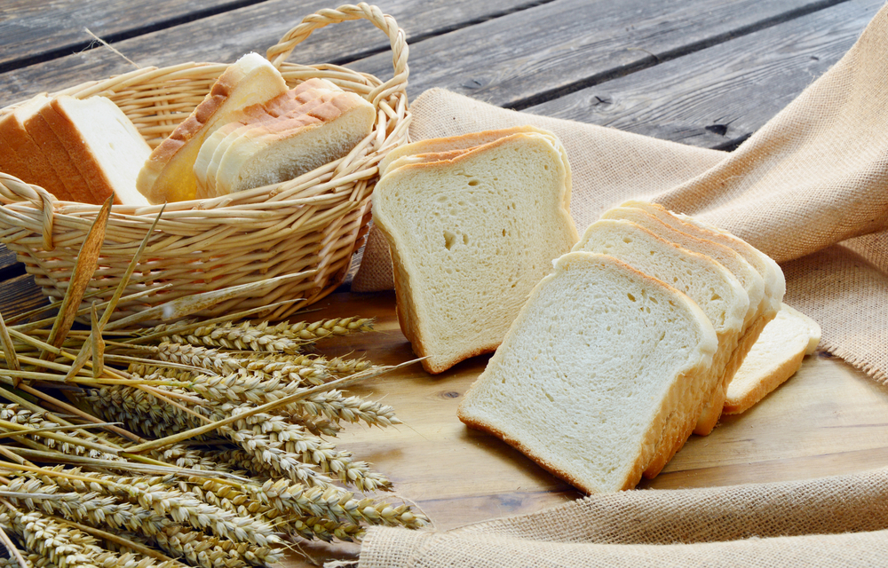 Slices of bread.